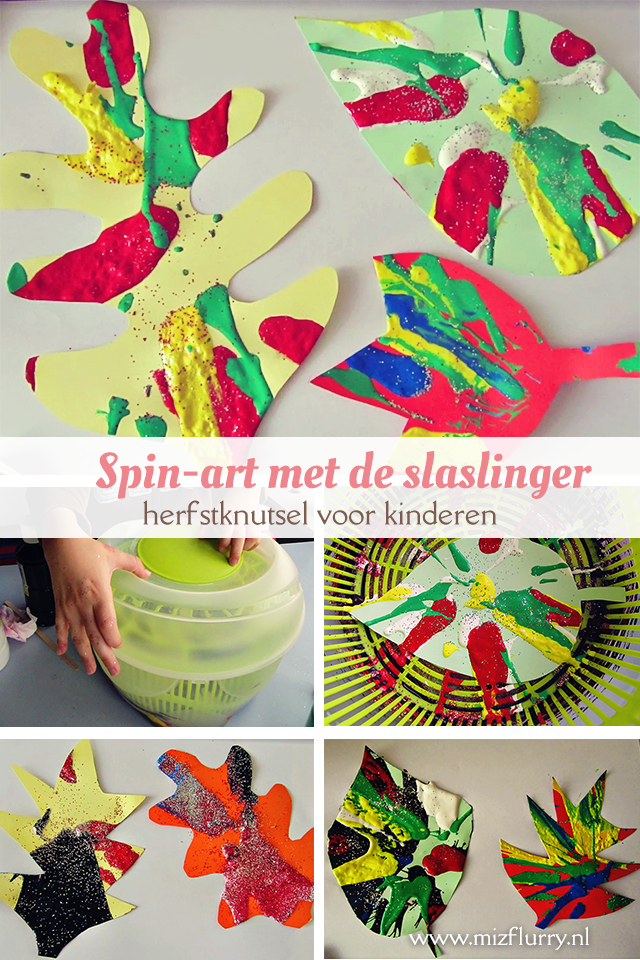spin art slaslinger herfst knutselen