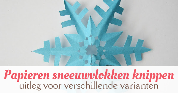 papieren sneeuwvlok knippen