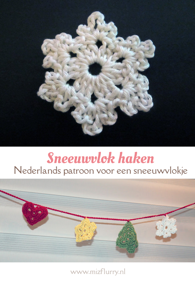 sneeuwvlok haken Nederlands patroon pinterest