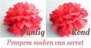 Kunstbont pompon rood 7 cm | Mondial Tissus