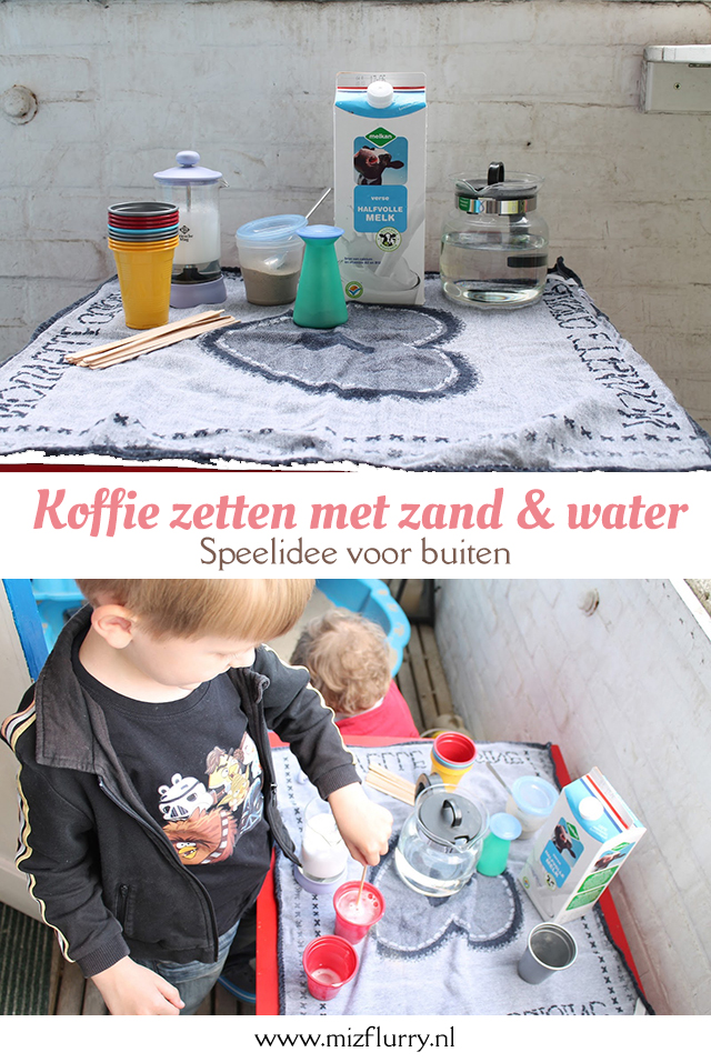 koffie zand water buitenspelen