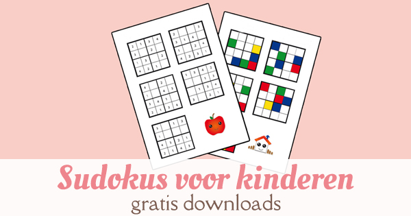 sudokus kleine kinderen - thuis activiteiten