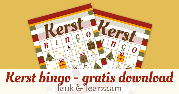kerstbingo kinderen printable