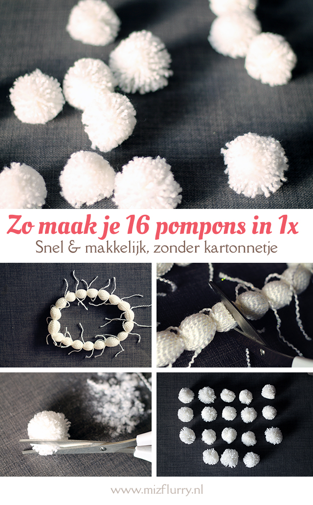snel veel pompons maken