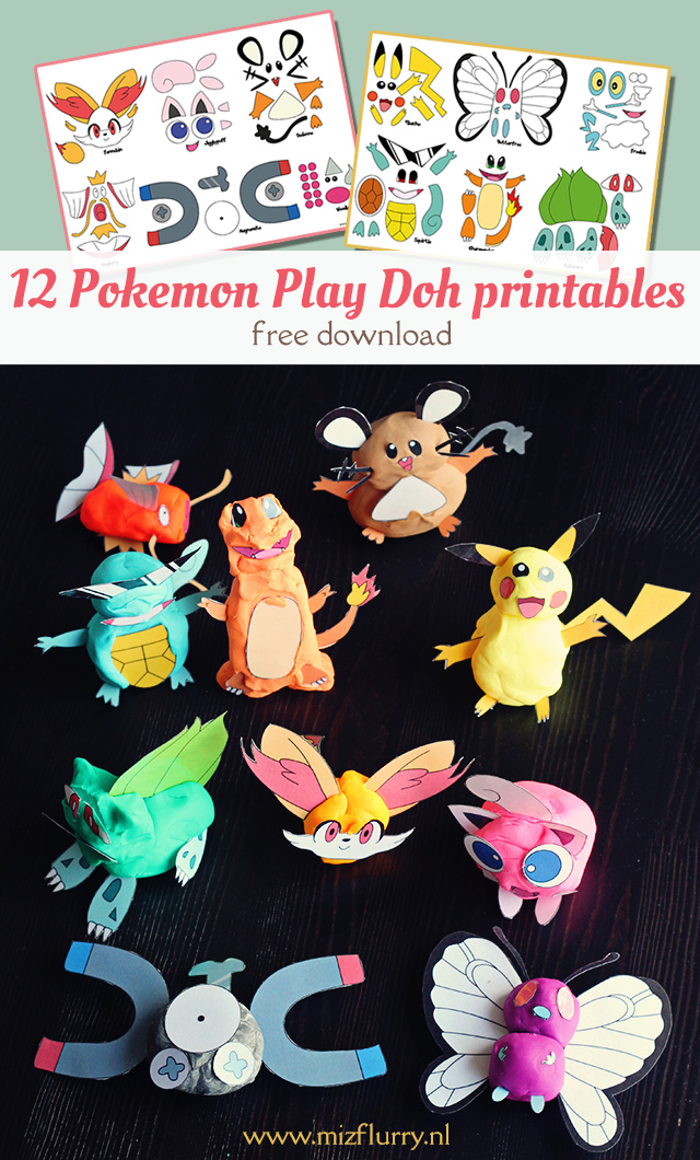 pokemon play doh printables pinterest