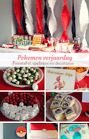 Pokemon verjaardag - feesttafel, versieringen en spelletjes
