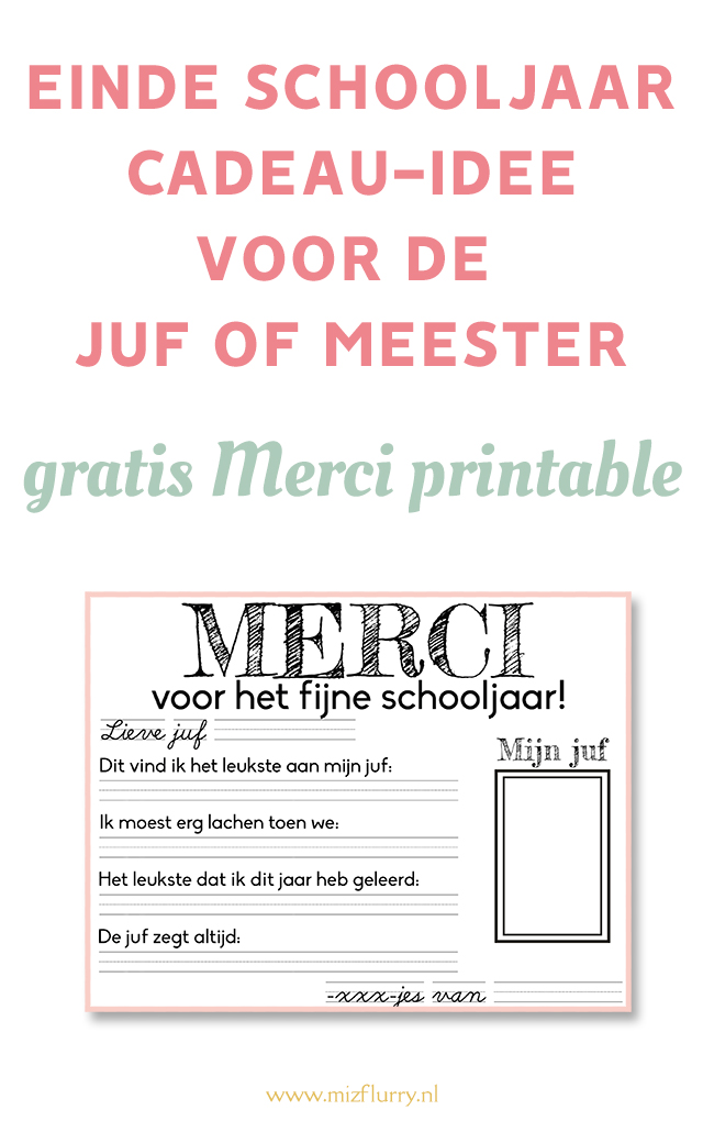 einde schooljaar cadeau idee juf meester pinterest