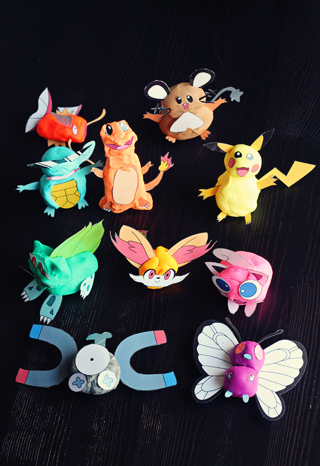 Gratis download Pokemon klei printables. Maak van klei en deze onderdelen je eigen Pokemon. Leuk knutselwerkje voor stoere jongens en meiden.