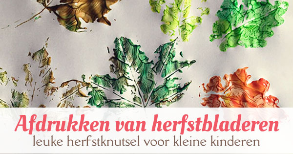 Afdrukken van herfstbladeren - leuke herfstknutsel voor kleine kinderen