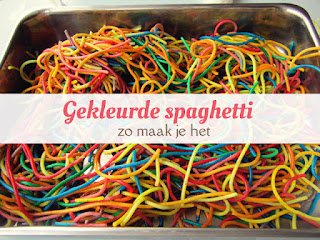 gekleurde spaghetti - zo maak je het