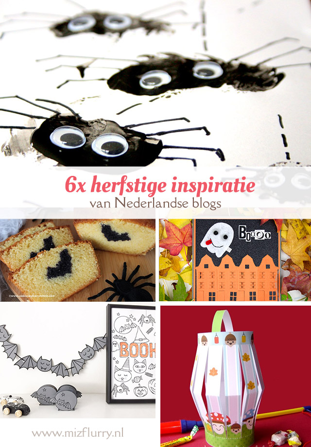 Lekker creaftief bezig zijn in de herfst? Laat je inspireren door deze zes Nederlandstalige blogs! Een simpele spinnenknutsel, Halloween verrassingscake, Halloween kaarten maken, vleermuis printable, Sint Maarten lampion en een speelbos. 