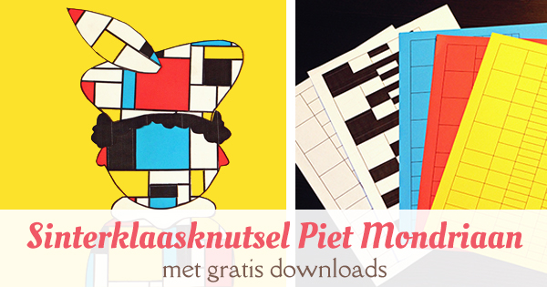 Sinterklaas knutselen Piet Mondriaan