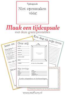 Maak een tijdcapsule - met deze gratis printables