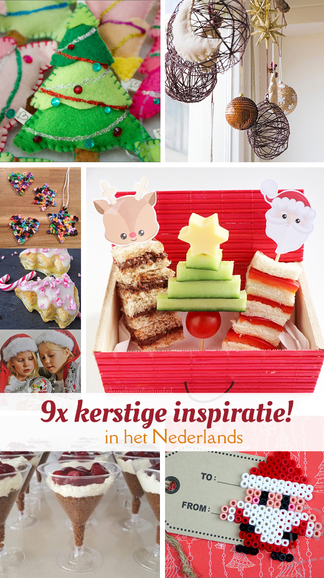 Negen keer inspiratie voor de kerst van Nederlandstalige bloggers. Van leuke kerstboom DIY's, lekkere recepten voor het kerstdiner (op school) tot inspiratie voor de fotoshoot voor de kerstkaart.