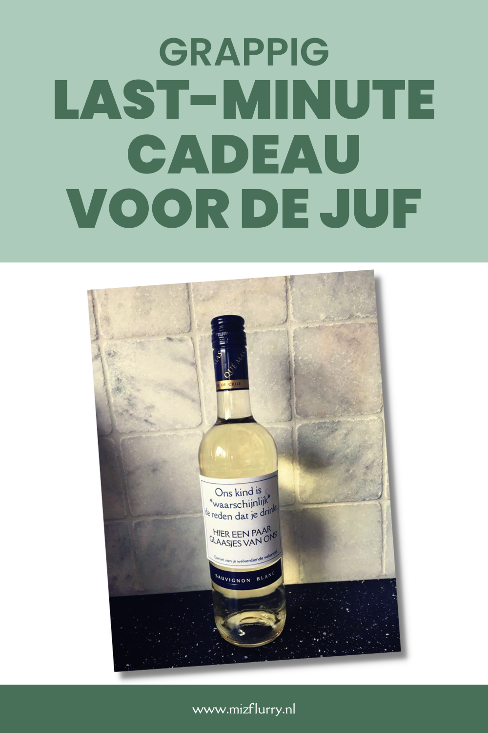 Last-minute cadeau voor juf of meester wijnetiket (pinterest-afbeelding)