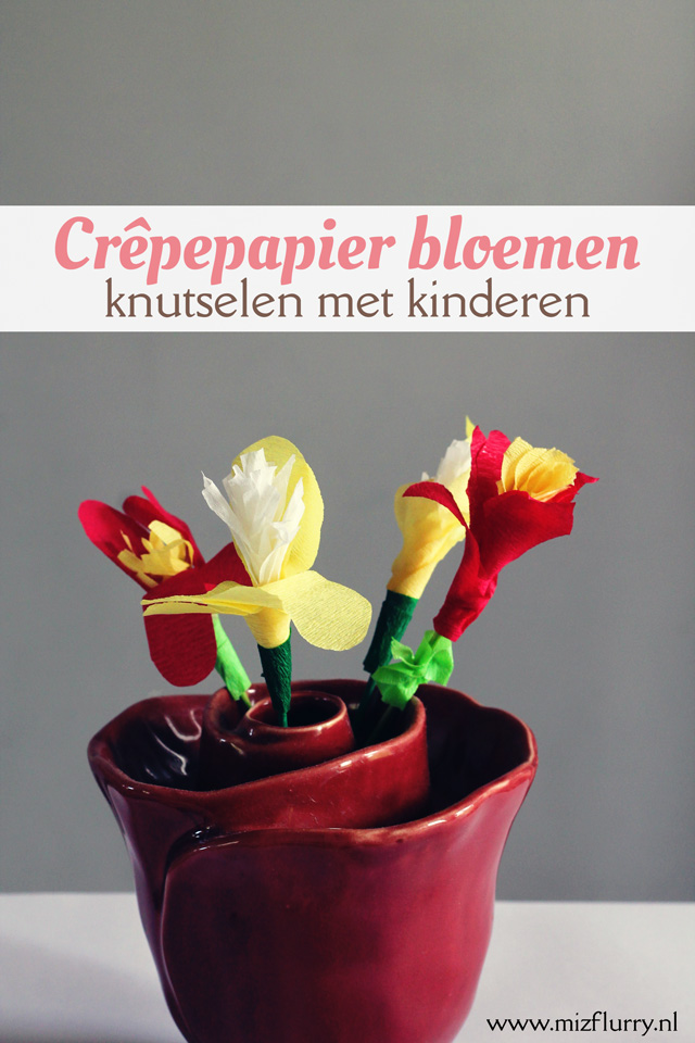 Crepepapier bloemen knutselen kinderen
