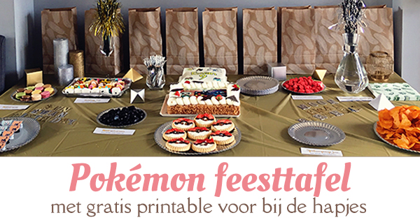 pokemon feesttafel met gratis printable voor bij de hapjes