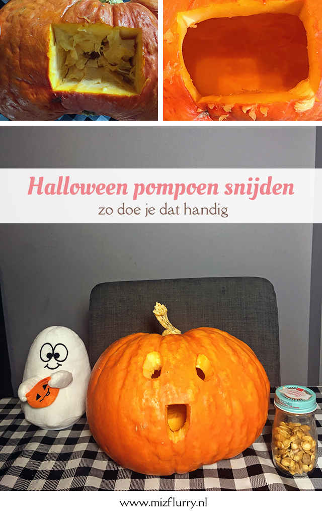 Halloween pompoen snijden - zo doe je dat handig Pinterest afbeelding