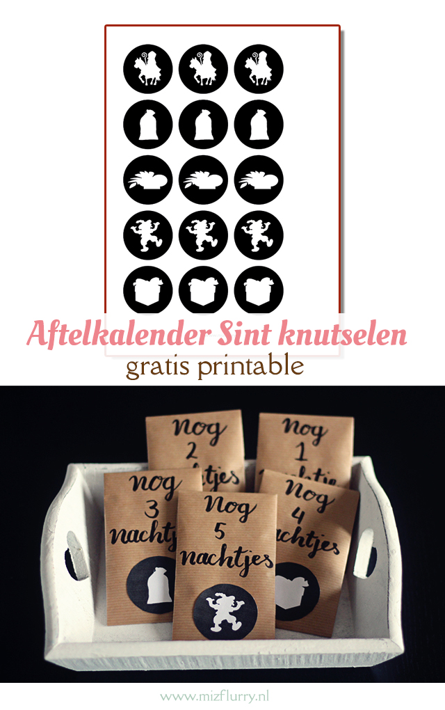 aftelkalender sinterklaas gratis printable pinterest