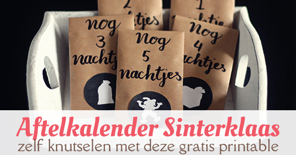 aftelkalender sinterklaas knutselen