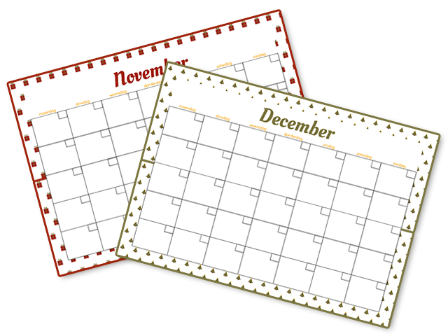 maandkalender november december