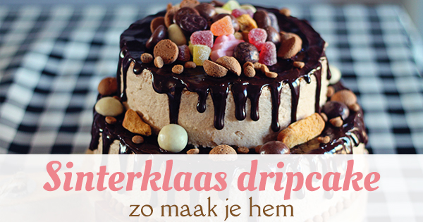 sinterklaastaart maken dripcake met speculaascreme