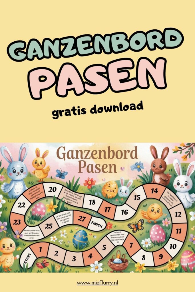 ganzenbord Pasen voorbeeld