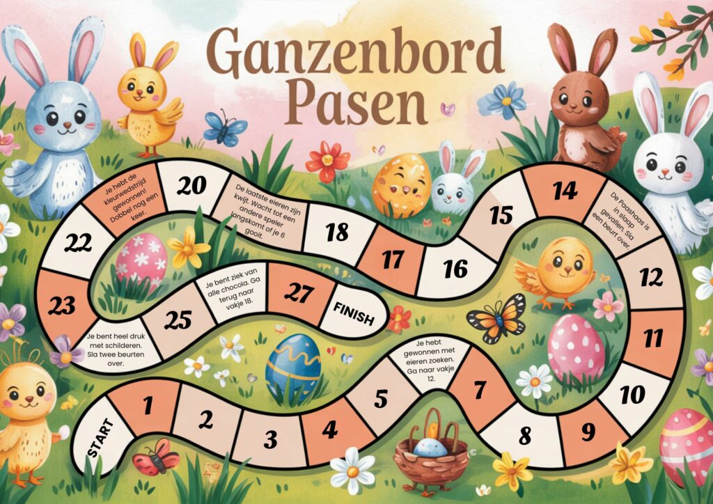 ganzenbord Pasen