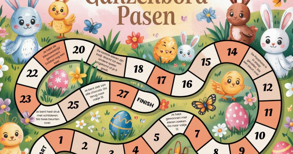 ganzenbord Pasen