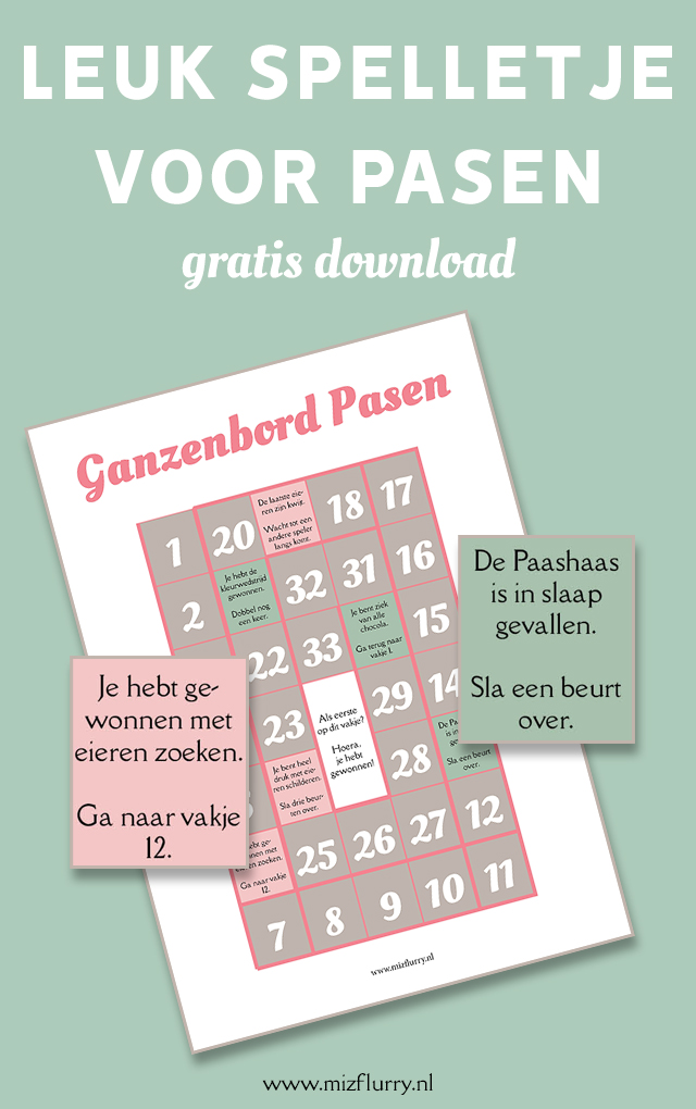 ganzenbord pasen pinterest