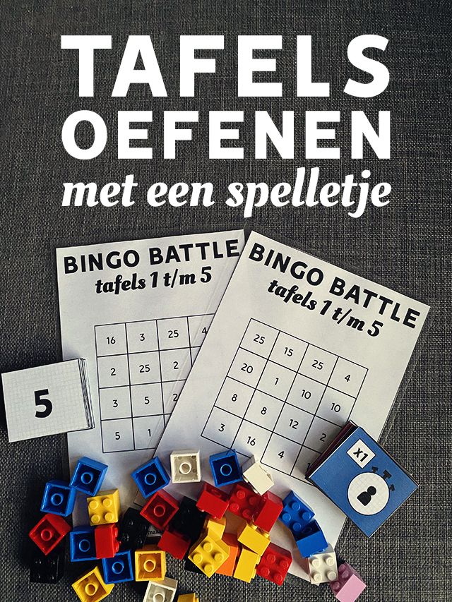 tafels oefenen bingo battle pinterest