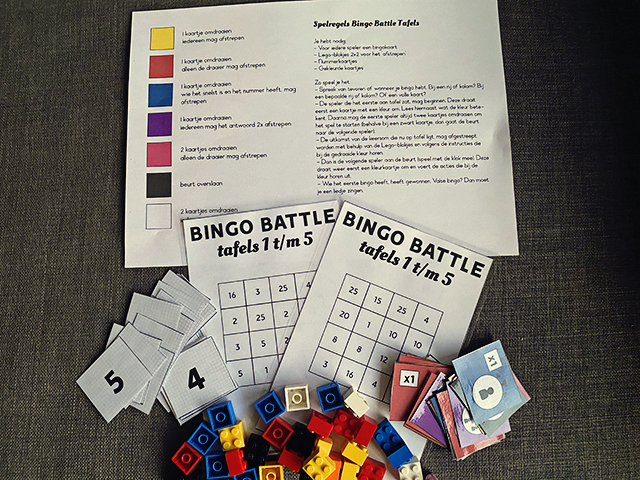 tafels vermenigvuldigen bingo battle