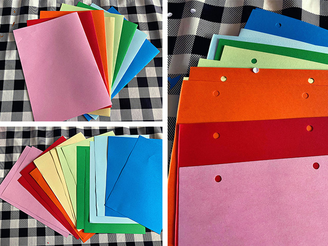 regenboog gekleurd papier aftelkalender maken