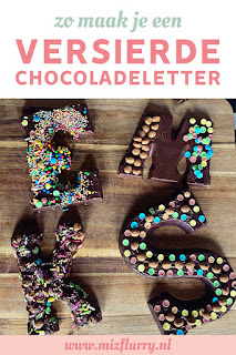 versierde chocoladeletter pinterest