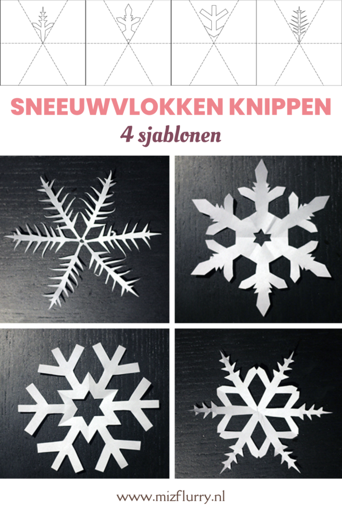 winters knutselen sneeuwvlokken sjablonen