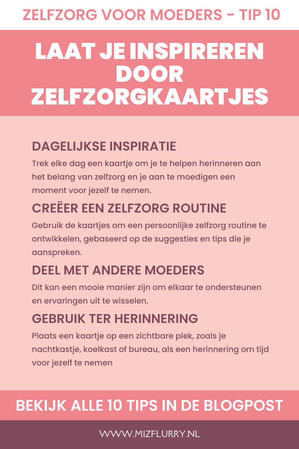 zelfzorg voor moeders tip 10 - laat je inspireren door zelfzorgkaartjes (pinterest-afbeelding)