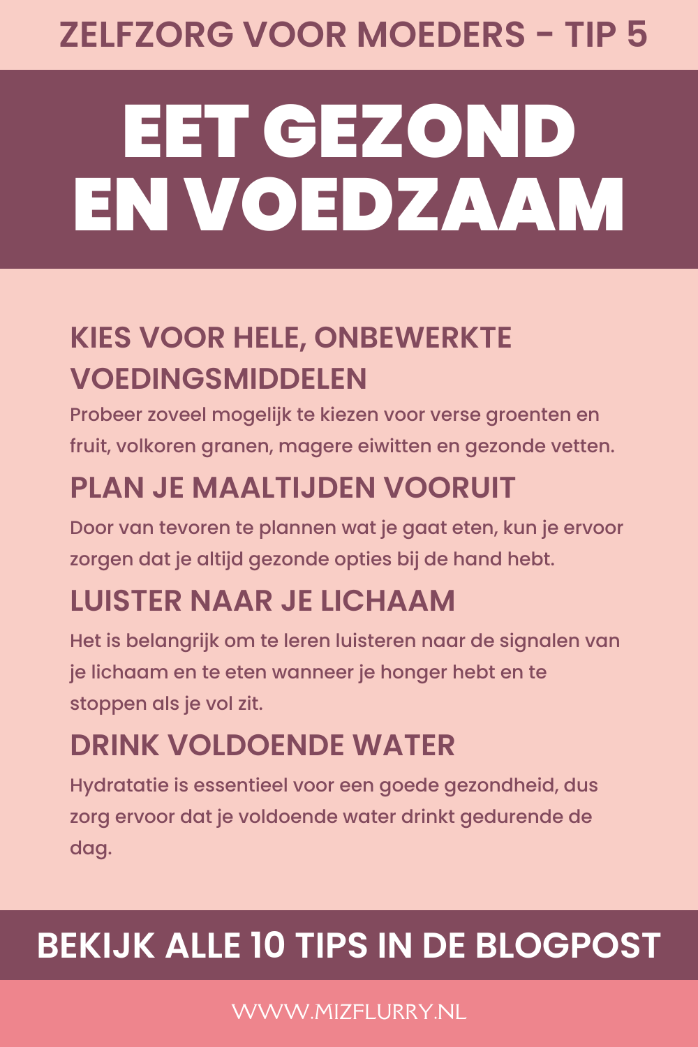 zelfzorg voor moeders tip 5 - eet gezond en voedzaam (pinterest-afbeelding)