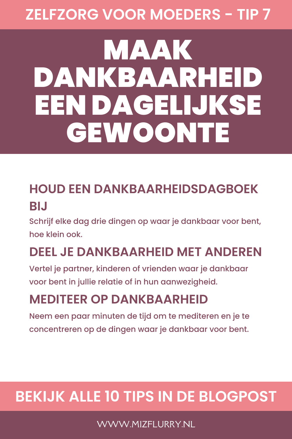 zelfzorg voor moeders tip 7 - maak dankbaarheid een dagelijkse gewoonte (pinterest-afbeelding)