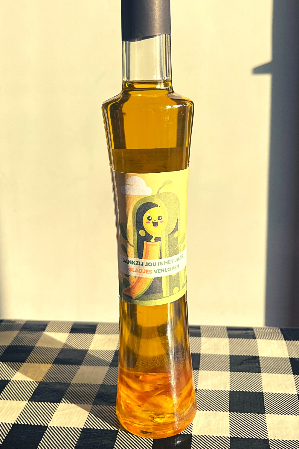 einde schooljaar cadeau fles olijfolie