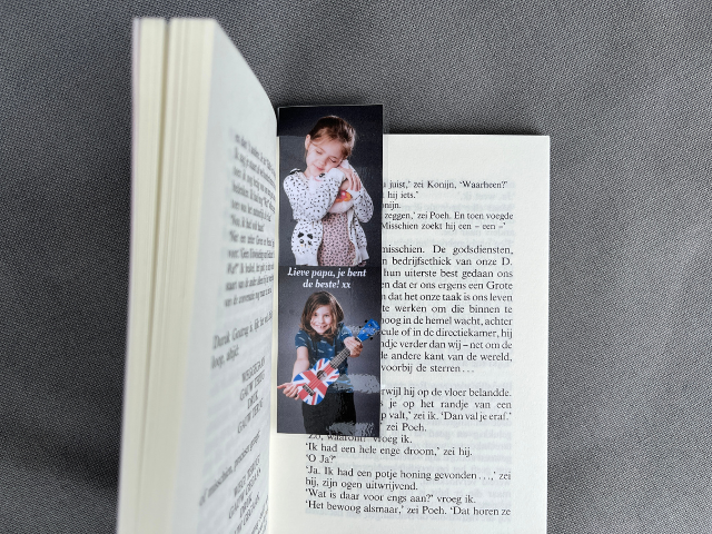 Foto boekenlegger maken Vaderdag 
