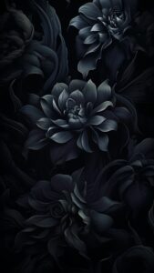 bloemen zwarte iphone achtergrond