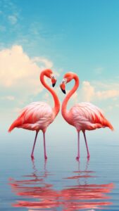 flamingos zomer achtergrond iphone
