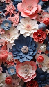 papieren bloemen achtergrond iphone
