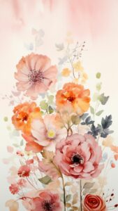 waterverf bloemen achtergrond iphone