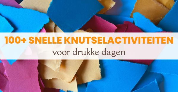 snelle knutselactiviteiten fb