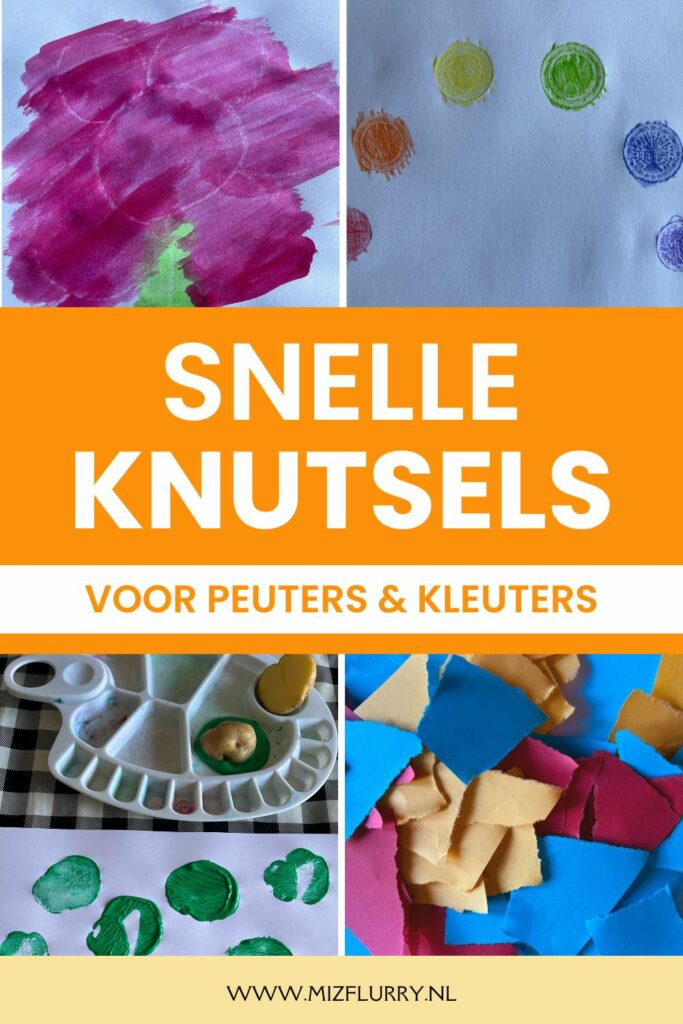 snelle knutsels kinderen Pinterest afbeelding