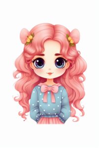 kawaii cartoon meisje 2