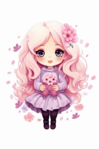 kawaii cartoon meisje