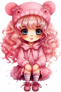 kawaii cartoon meisje 5