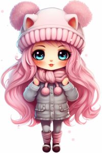 kawaii cartoon meisje 7